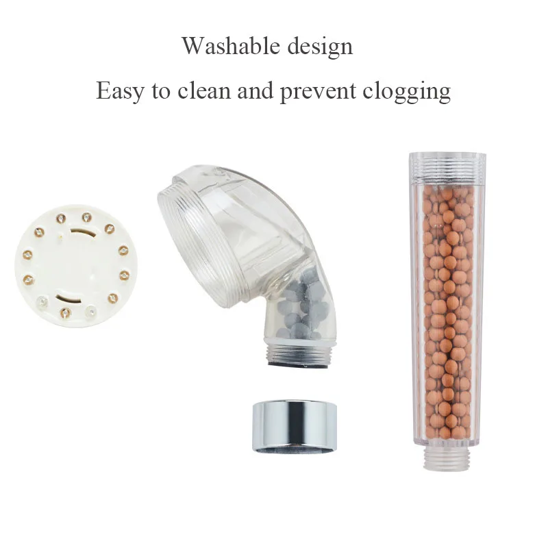 Temperature Control Shower Flush Bathroom Faucet System Set Bathtub Faucet LED Light Tropical Shower Headboard Handheld Shower