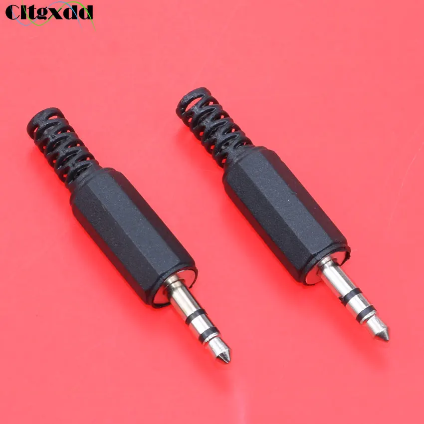 cltgxdd 10pcs Black Plastic LX1 Housing 3.5mm jack plug 3.5 stereo plug