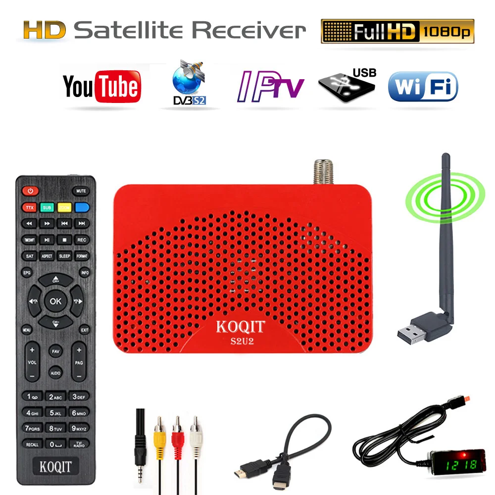 

HD Digital Satellite Receiver Set Top BOX Support IKS WIFI Share Cccam Biss VU SKY Mini Size FTA DVB-S2+ 5370 USB Wifi Antenna