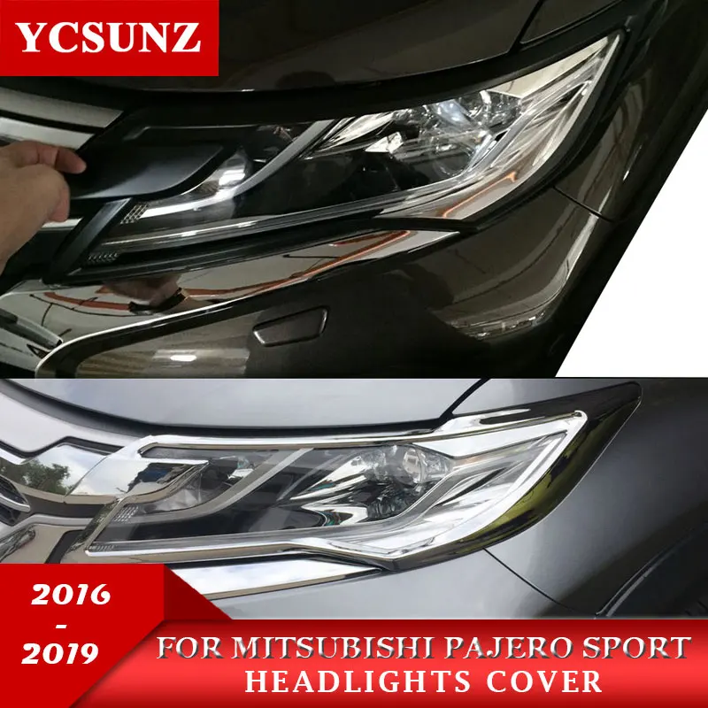 Аксессуары для Mitsubishi Pajero 2016 2019 декоративная накладка на фары Montero СПОРТИВНЫЕ