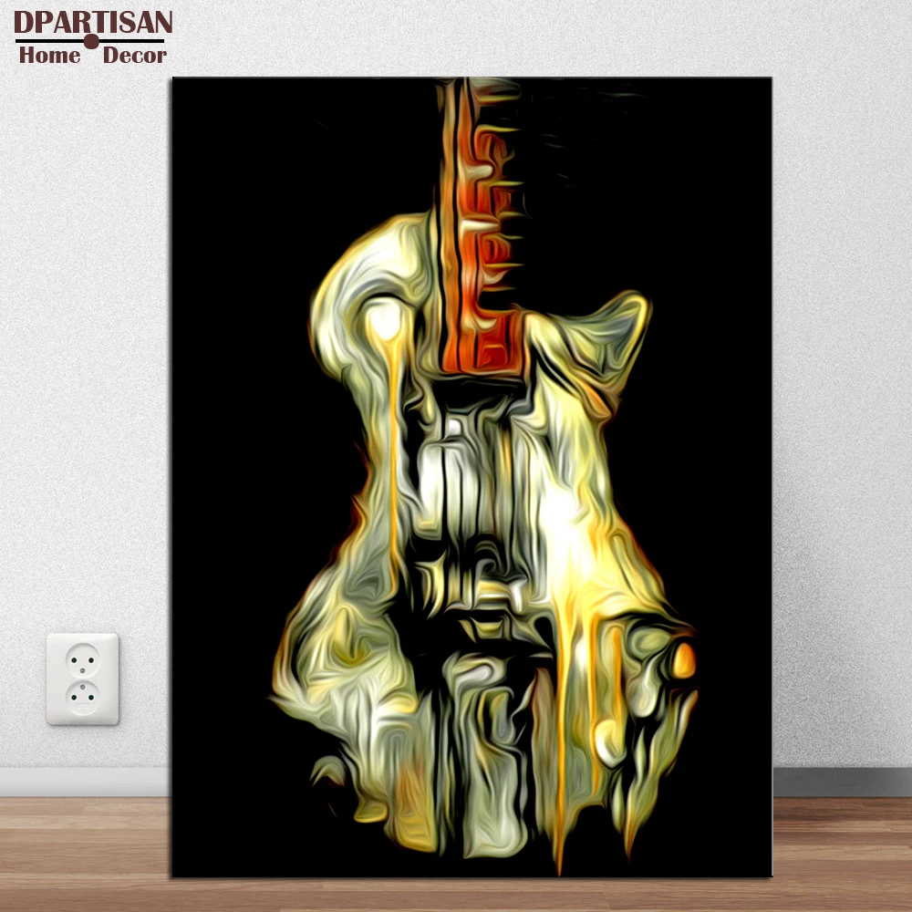 

DPARTISAN wall pictures for music studio room No Framed MODERN ABSTRACT CANVAS ART WALL DECOR OIL PAINTING guitar wall painting