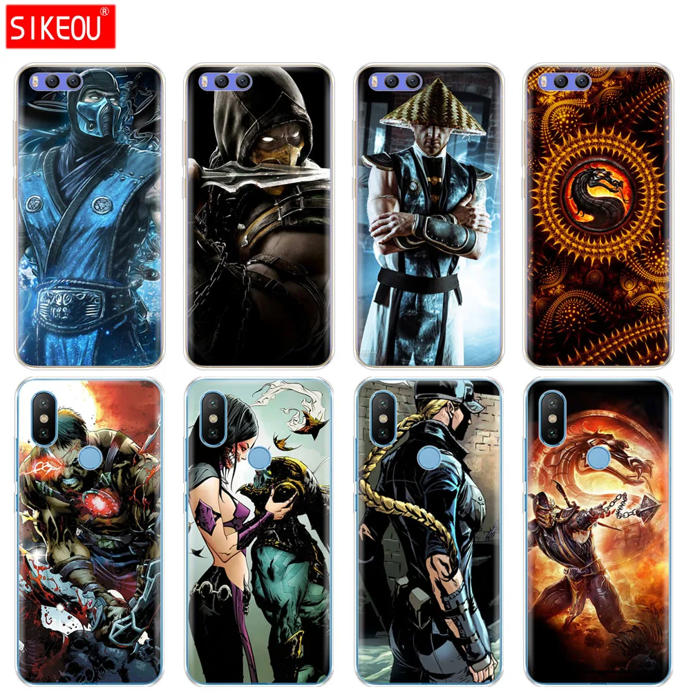 Силиконовый чехол для Xiaomi Mi A1 A2 5 5S 5X 6 Mi5 MI6 NOTE 3 MAX Mix 2 2S Scorpion Sub Zero Mortal Kombat x|Бамперы| |