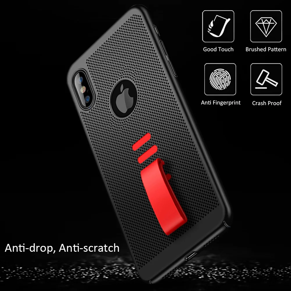 KIPX1034_2_JONSNOW Heat Dissipation Hollow Phone Case For iPhone 7 8 Cases for iPhone XS XR 6S 7P 8 Plus PC Back Cover for iPhone XS Max Capa Fundas