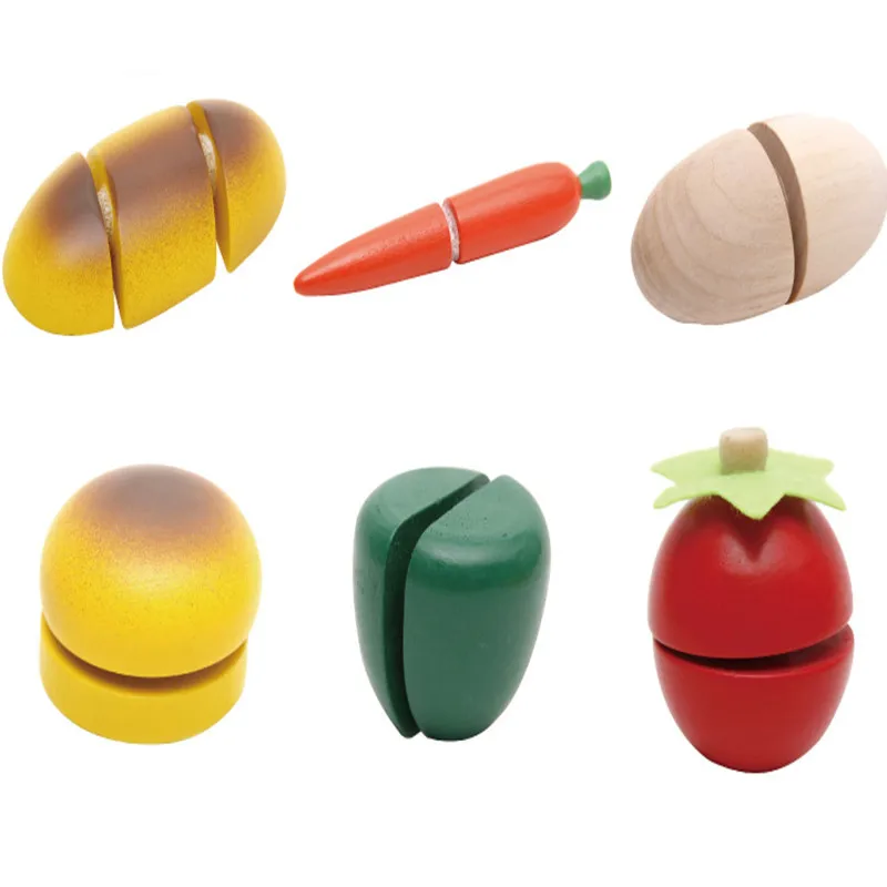 Новые деревянные детские игрушки фрукты игрушки для игрушечной кухни детские развивающие игрушки