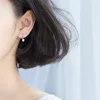 MloveAcc Genuine 925 Sterling Silver Heart Hoop Earrings for Charm Women Wedding Party Sterling Silver Fashion Jewelry ► Photo 2/6