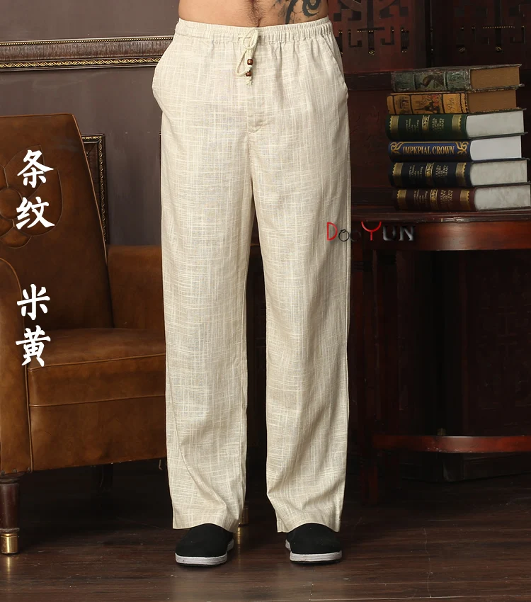 Штаны мужские из хлопка и льна Размеры M L XL XXL XXXL|pants linen|pants for short menpants loose |