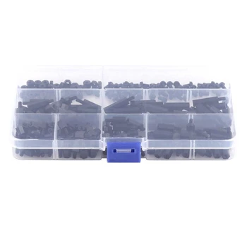

250x Plastic Nylon M3 Hex Column Standoff Spacer Screw Nut Assortment Kit