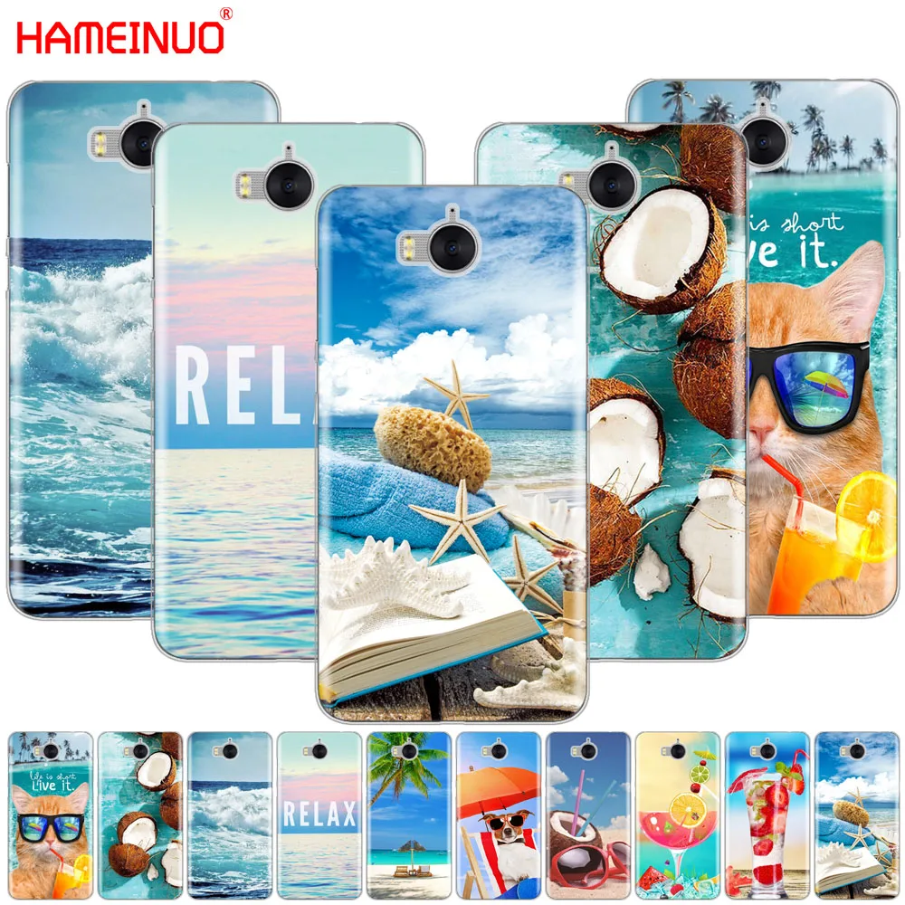 HAMEINUO Летняя Пляжная волна морской сотовый телефон чехол для huawei honor 3C 4X 4C 5C 5X 6 7 Y3 Y6