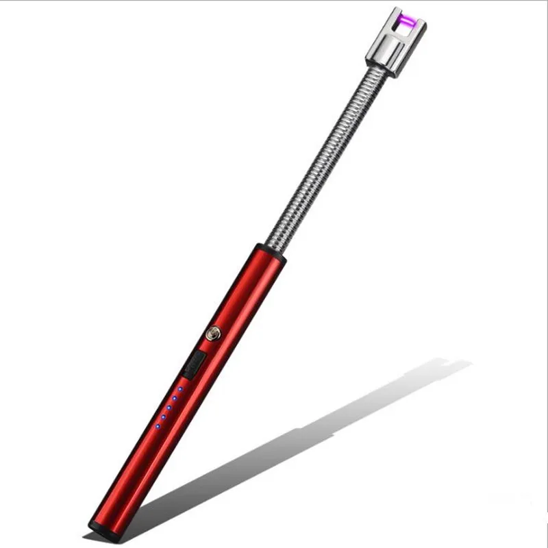Креативная Гибкая дуговая Зажигалка для наружного барбекю USB зарядка сигарета плазменная зажигалка ветрозащитный негорящий электронный зажигалка - Цвет: color