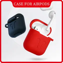 Противоударный силиконовый чехол для Apple Airpods чехол для Air Pods мягкий наушник защитный чехол для Airpods аксессуары для iphone