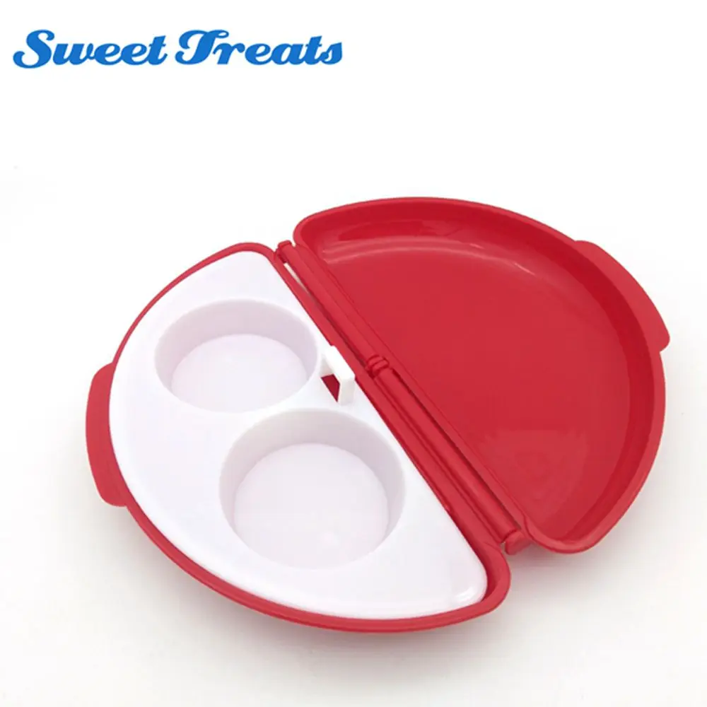 

Sweettreats Hign Quality Useful Two Eggs Microwave Omelet Cooker Pan Microweavable Cooker Omelette Eggs Steamer Home