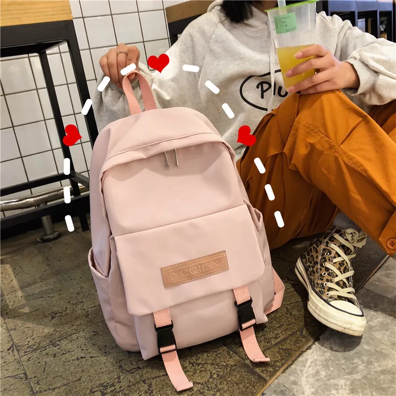 

Simple Classic Designer Women Bag Good Quality Girls Nylon Backpack Student Book Bag Casual Travel Bags College Wind Backpack