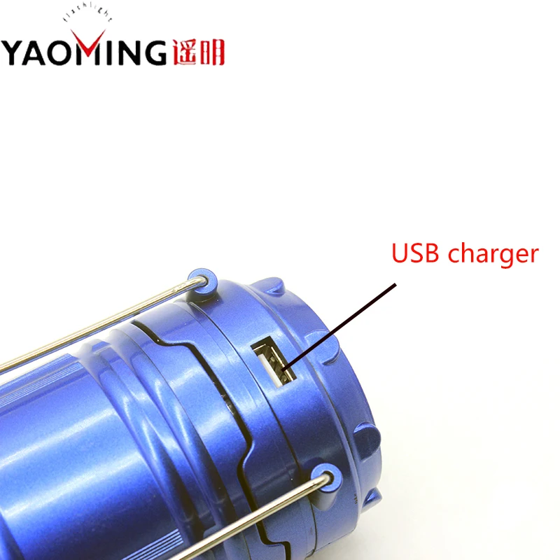 Супер яркий Перезаряжаемый фонарь для кемпинга с солнечной зарядкой USB Power Bank