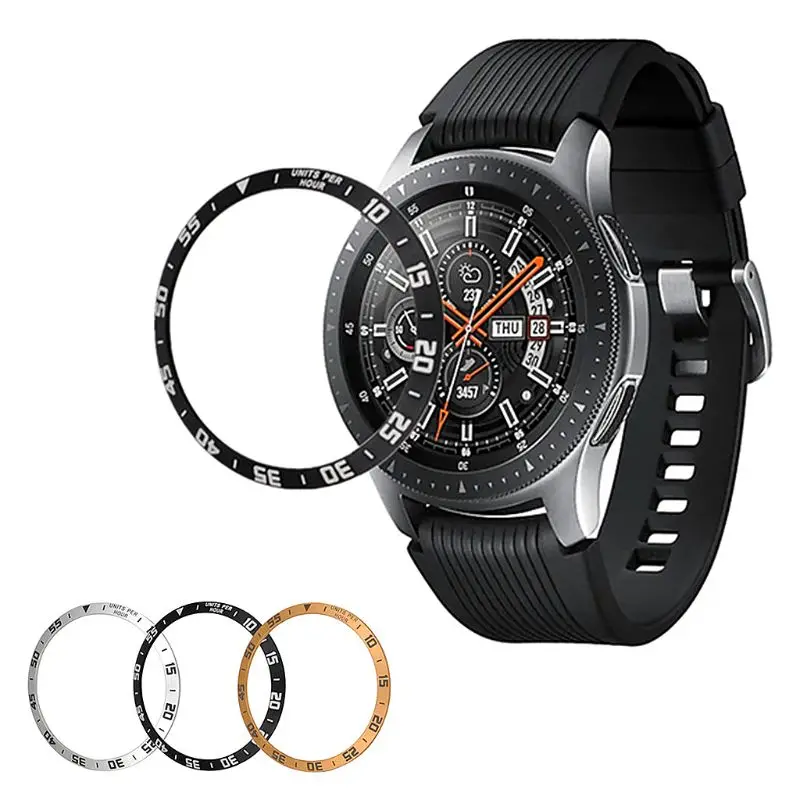 

Newest 1pc 42MM/46MM Anti Scratch Metal Bezel Ring Adhesive Cover Tracker Replacement for Samsung Galaxy Smart Watch Accessories