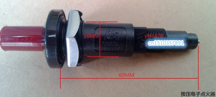 Пьезоэлектрика с искрящейся иглой и высокой Натяжной линией Пьезо Воспламенитель Кнопка воспламенитель для нагревателя/горелки/печи