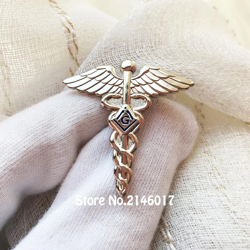 30 мм Серебряный цвет Freemason медицинский доктор брикет крылья кирпичной кладки