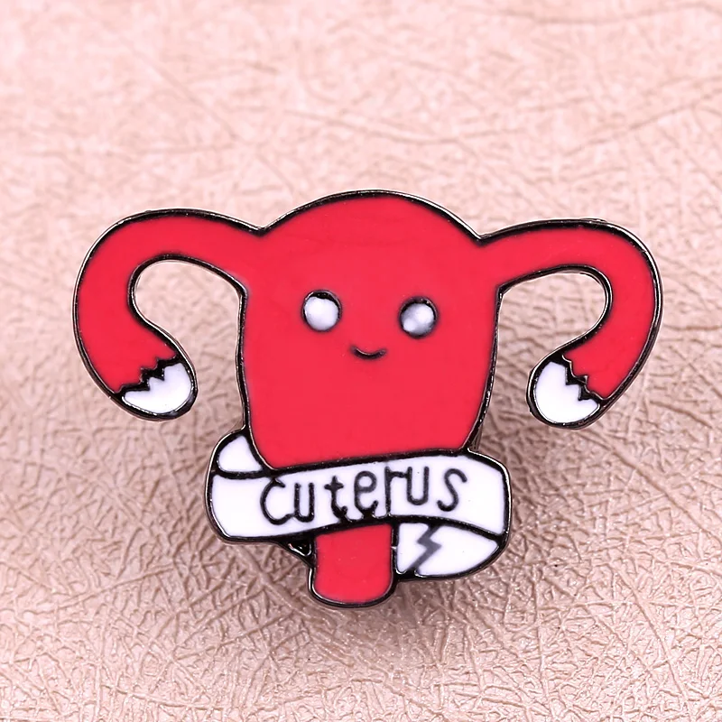 

Creative The Uterus Brooch Medical Letter Cuterus Enamel Pin Brooch Feminist Jewelry Badge Brooches For Nurse Graduation Student