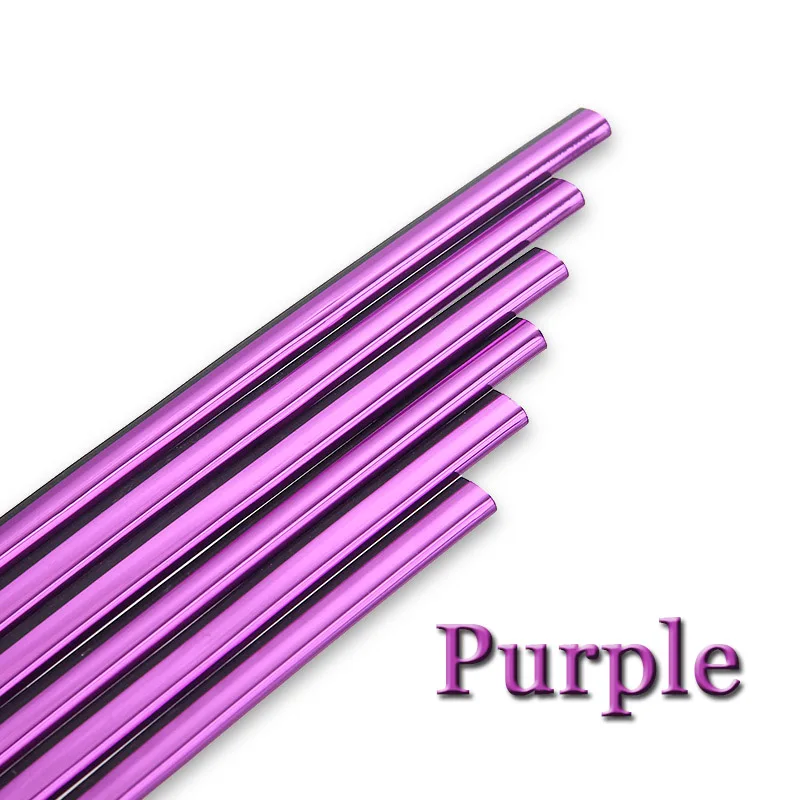 Автомобильный Стайлинг u-образной формы DIY Автомобильный интерьер кондиционер на выходе вентиляционная решетка хромированная Декоративная полоса наклейки для автомобилей Аксессуары - Название цвета: Фиолетовый