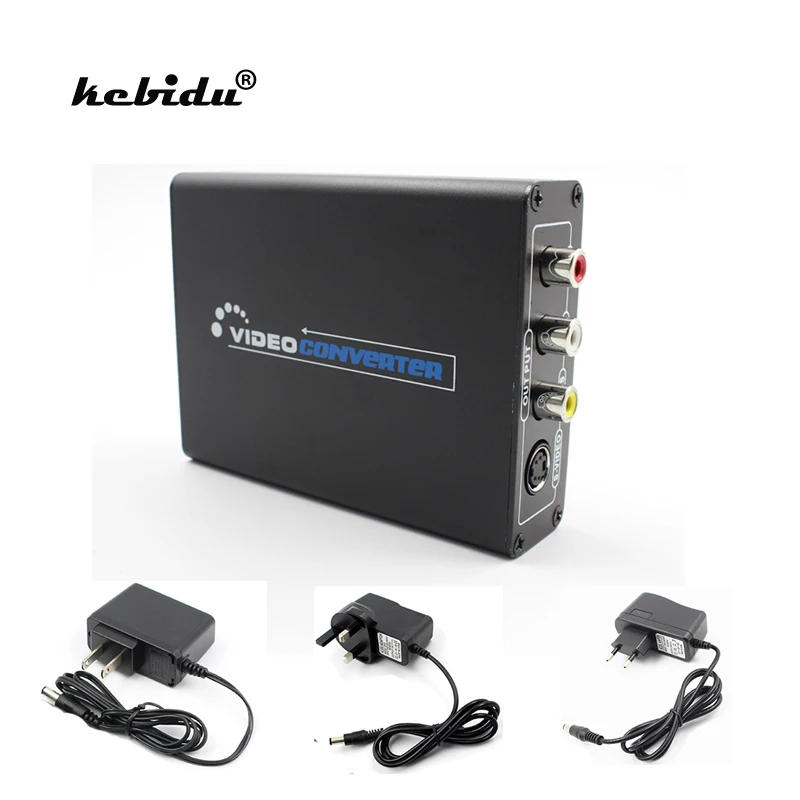 

kebidu Original HDMI to 3RCA AV CVBS Composite & S-Video R/L Audio Converter Adapter For TV PC Blue-Ray DVD