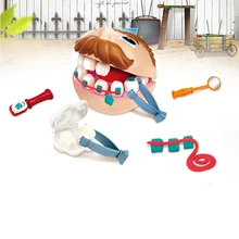 Забавные ролевые игры реальная жизнь Косплей Стоматологическая игра игрушки головоломка «домик» игра цвет глины моделирование обучающие игрушки для детей
