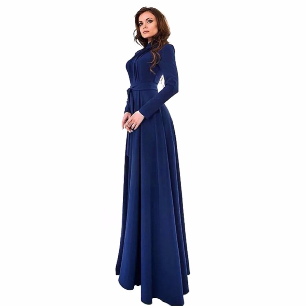 

Women Slim Chiffon Long Sleeve Dresses Fit Dress Party Long Maxi Gown Lady Dresses Cute Sasha