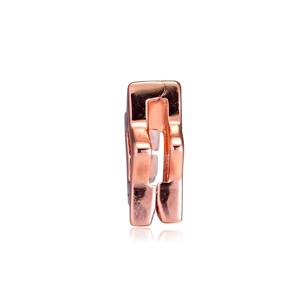 DIY Подходит для Pandora Charms браслеты sleek Star Clip Rose Beads 100% 925 пробы-серебро-ювелирные изделия Бесплатная доставка