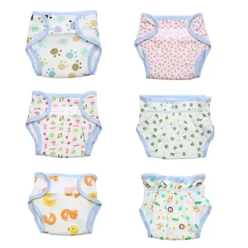 

2018 1 Pcs New Arrival Baby Infant Breathable Soft Cotton Diaper Pants Reusable Cartoon Baby Nappies Changing For All Seasons
