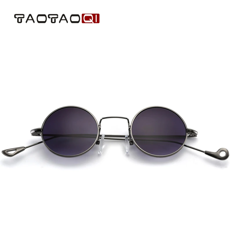 

TAOTAOQI Luxury Sunglasses Women Designer Metal Small Fashion Round Sunglasses Men Vintage Female Sun Glasses Black Eyewear