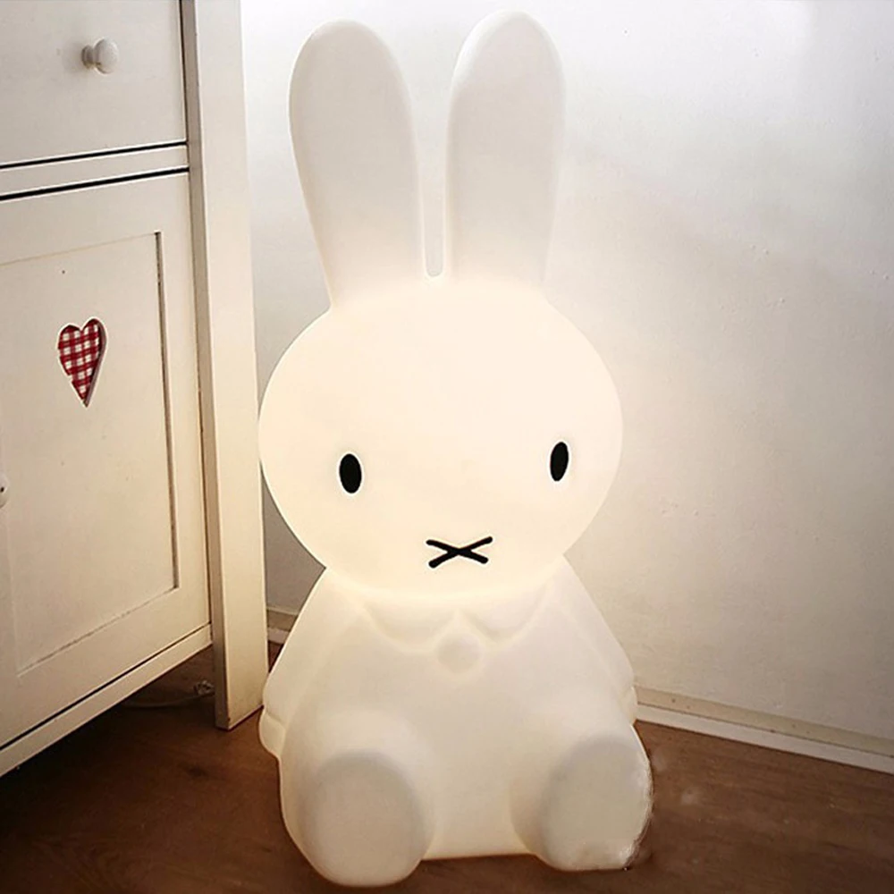 

Cute Rabbit LED Night Light Children Bedroom Night Lamp Dimmable Cartoon Decorative Lamp for Baby Birthday Christmas Gift 30cm
