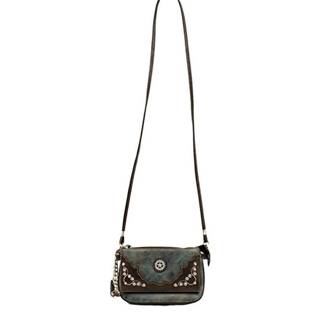 Blazin Roxx N7593027 M&F Western Womens Meadow Crossbody Blue