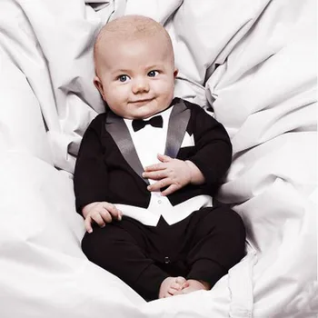 

Toddler Boys Gentleman Suit Long-sleeved Baby Jumpsuit Newborn Clothing Children's Casual Sets Infant Kids Clothes For 1 2 years