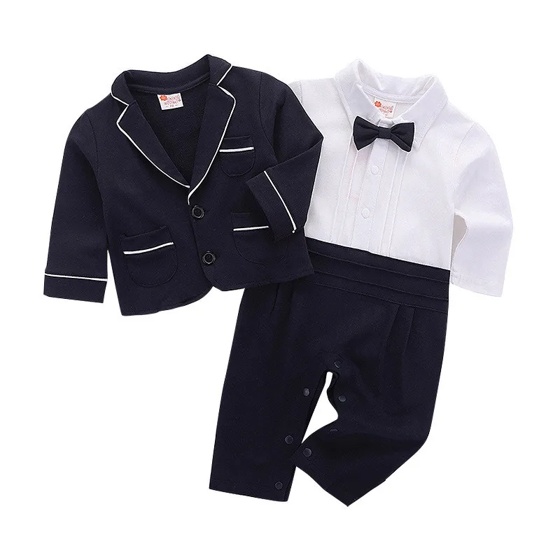 

Toddler Baby Boy modis Bowtie Gentleman Jumpsuit T-Shirt Pants Wedding Suit Cloth Set kids clothes boys Formal Long Sleeve