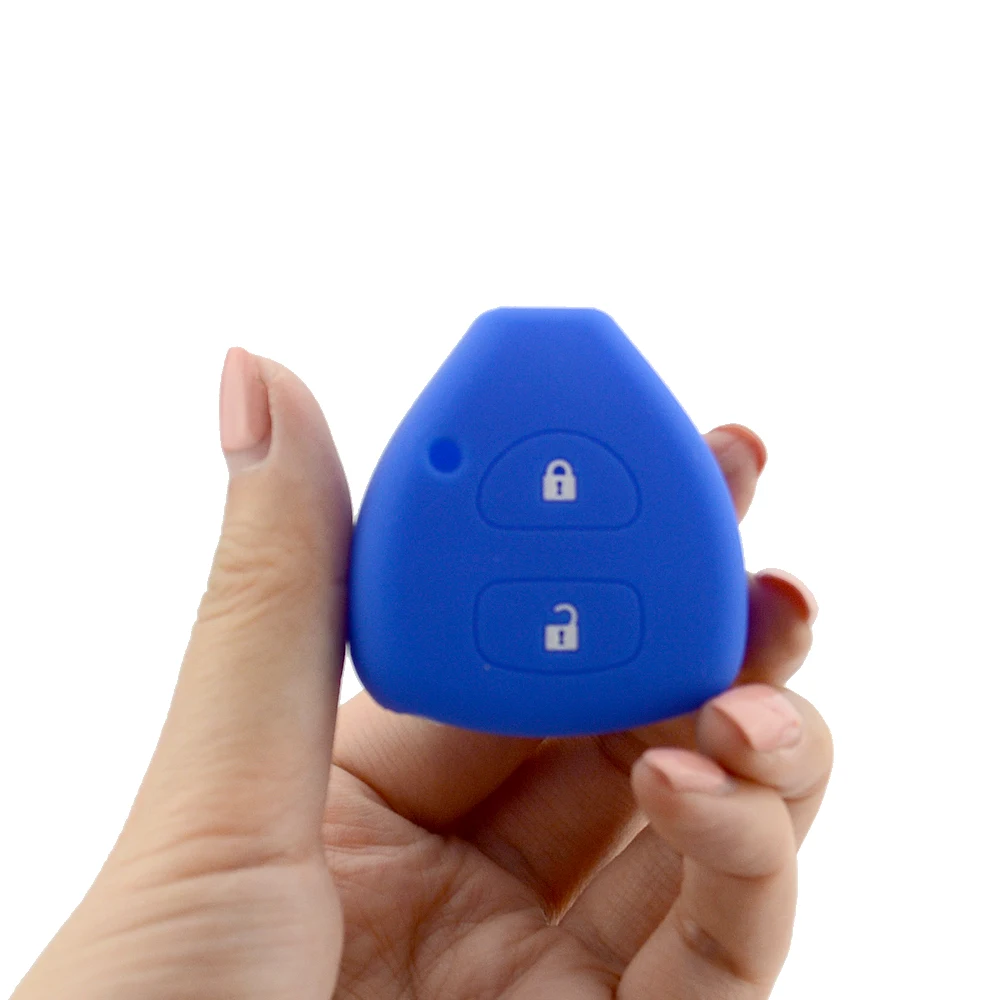 2 buttons silicone car key case for Toyota 3