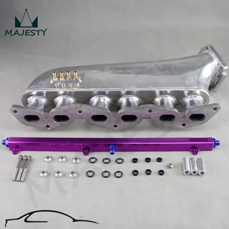 

For Toyota Supra 1JZ 1JZGTE polished Intake Manifold + top feed fuel rail