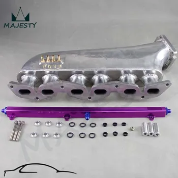 

For Toyota Supra 1JZ 1JZGTE polished Intake Manifold + top feed fuel rail