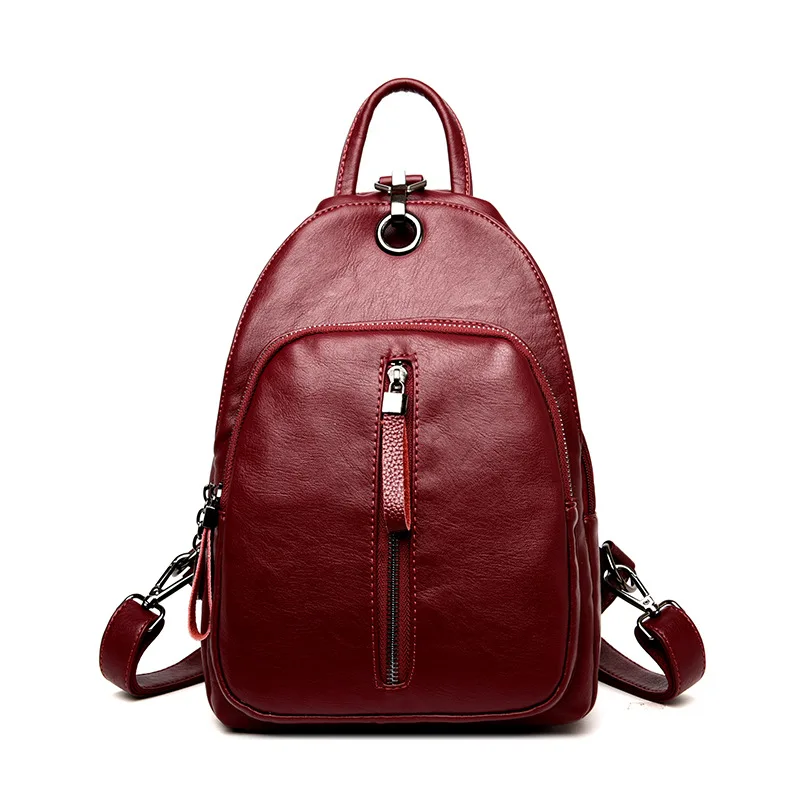 

Fashion Women's Genuine Leather Backpacks Women Girls Students School Bag Shoulder Bags Women Casual Back Packs Travel Bag