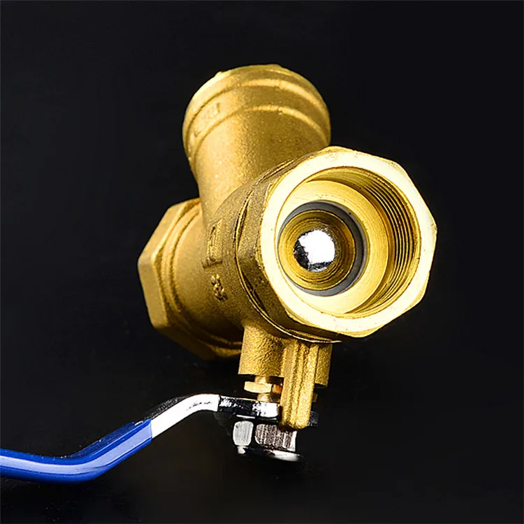 Brass Y Type Strainer Filter Ball Valve 1/2" DN15 BSP Equal Female Thread 1Pc