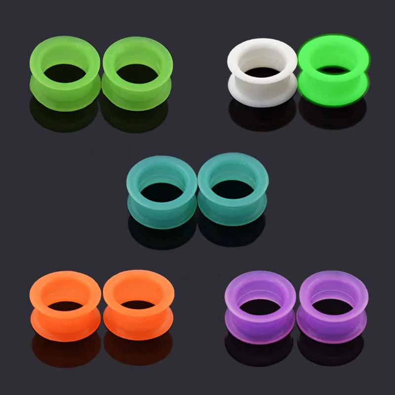 5pairs Ear Silicone Hollow Skins Expander for Women Man Ear Pierces