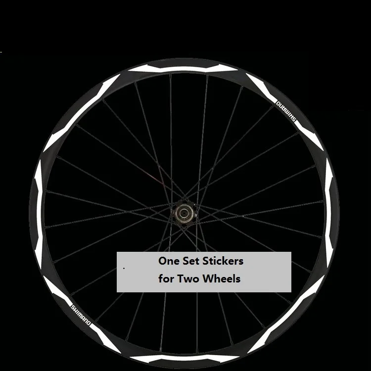 Excellent Two Wheel Sticker Set for SHIMANO 775 Mountain Bike Bicycle Rim Reflective MTB Cycling Decals 0