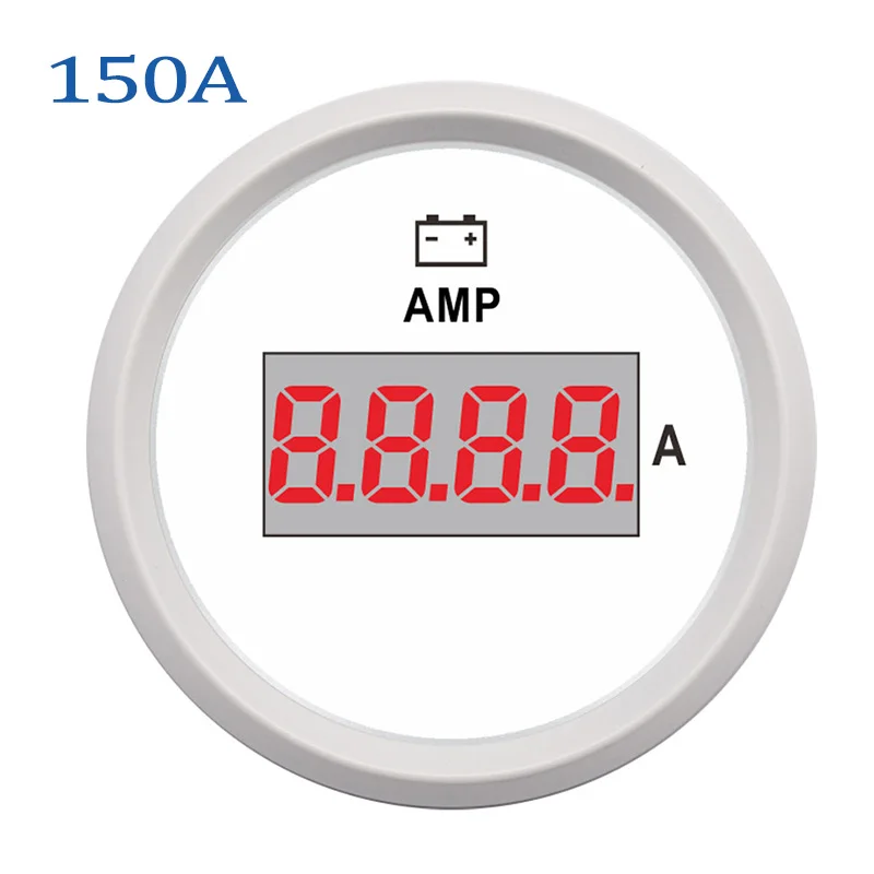 52 мм Цифровые амперметры 0-150A 9-32 в амперметр водонепроницаемый ЖК-дисплей красная подсветка для автомобиля лодки Авто грузовика - Цвет: WW 150A