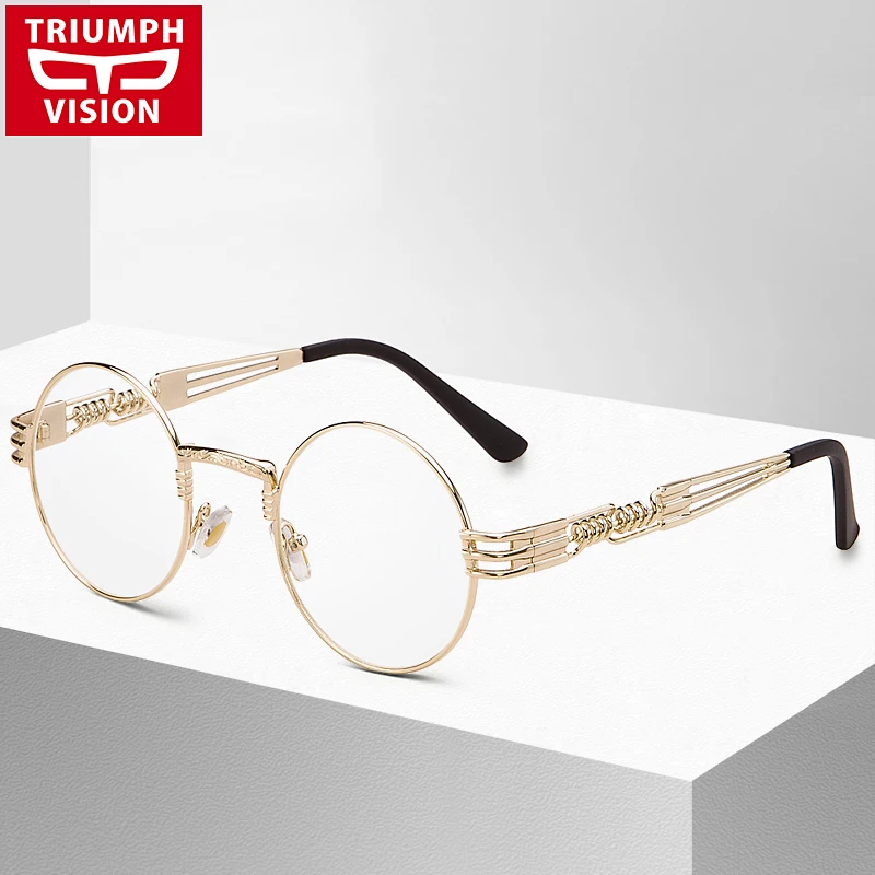 Винтажная круглая оправа для очков TRIUMPH VISION с прозрачными линзами в стиле