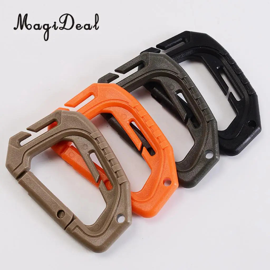 MagiDeal Carabiner Carabiner D Shape Hook Light Weight Spring Snap Gear Clip Utility Hooks Backpack Hanging Buckle for Hiking 