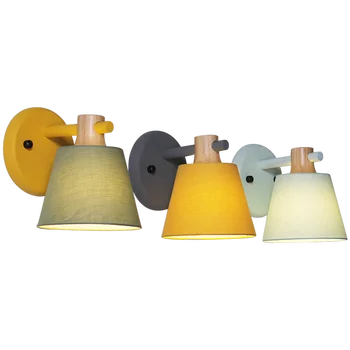 

Nordic bedroom warm bedside lamp creative simple living room study reading wall lamp stairs aisle porch Indoor Lighting mx425143