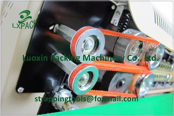 Horizontal Vertical Portable Stainless Steel Tilt Head Continuous Band Sealers Rapid Tabletop Free Standing Benchtop Band Sealer with Dry Ink Coding1