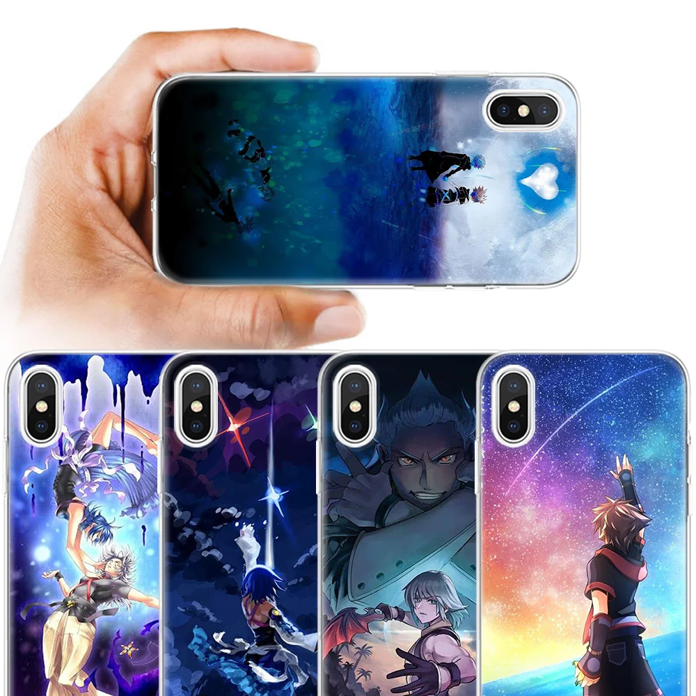 

Anime Kingdom Hearts Dark Cartoon Case Coque for iPhone Apple 11 11Pro X XS XR XS MAS 8 7 6 6S 5 5S 5E 5C Plus Silicone TPU Case