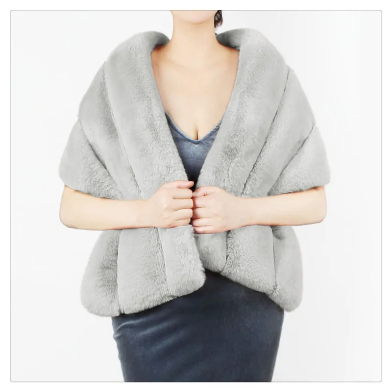 New autumn and winter new goods real - shot imitation fur cape fur cape dress small coat to match Europe and America (11)