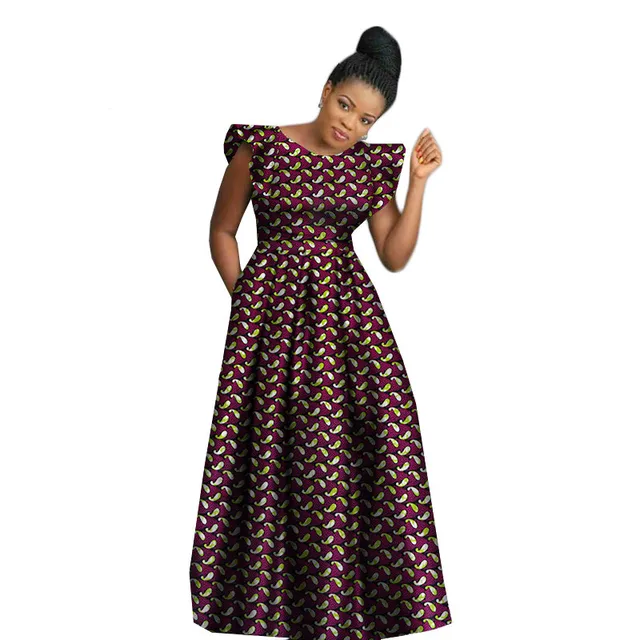 African Dresses For Women 2019 Sets Robe Wax Africain Sleeveless For Party Dresses