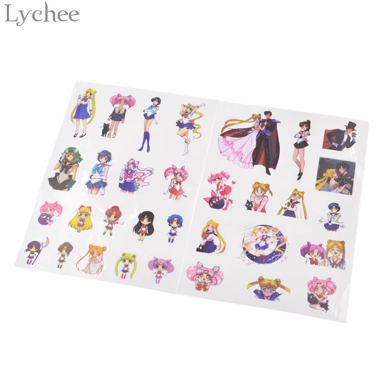 

Lychee 1 Sheet Sailor Moon Girls Stickers Adhesive Diary Stickers DIY Scrapbook Decoration PVC Stationery Stickers