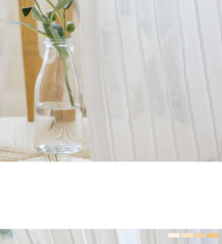 CITYINCITY Striped Tulle Curtains For livingroom White Luxury Drape Curtain for Kitchen Bedroom ready made curtain Customized07
