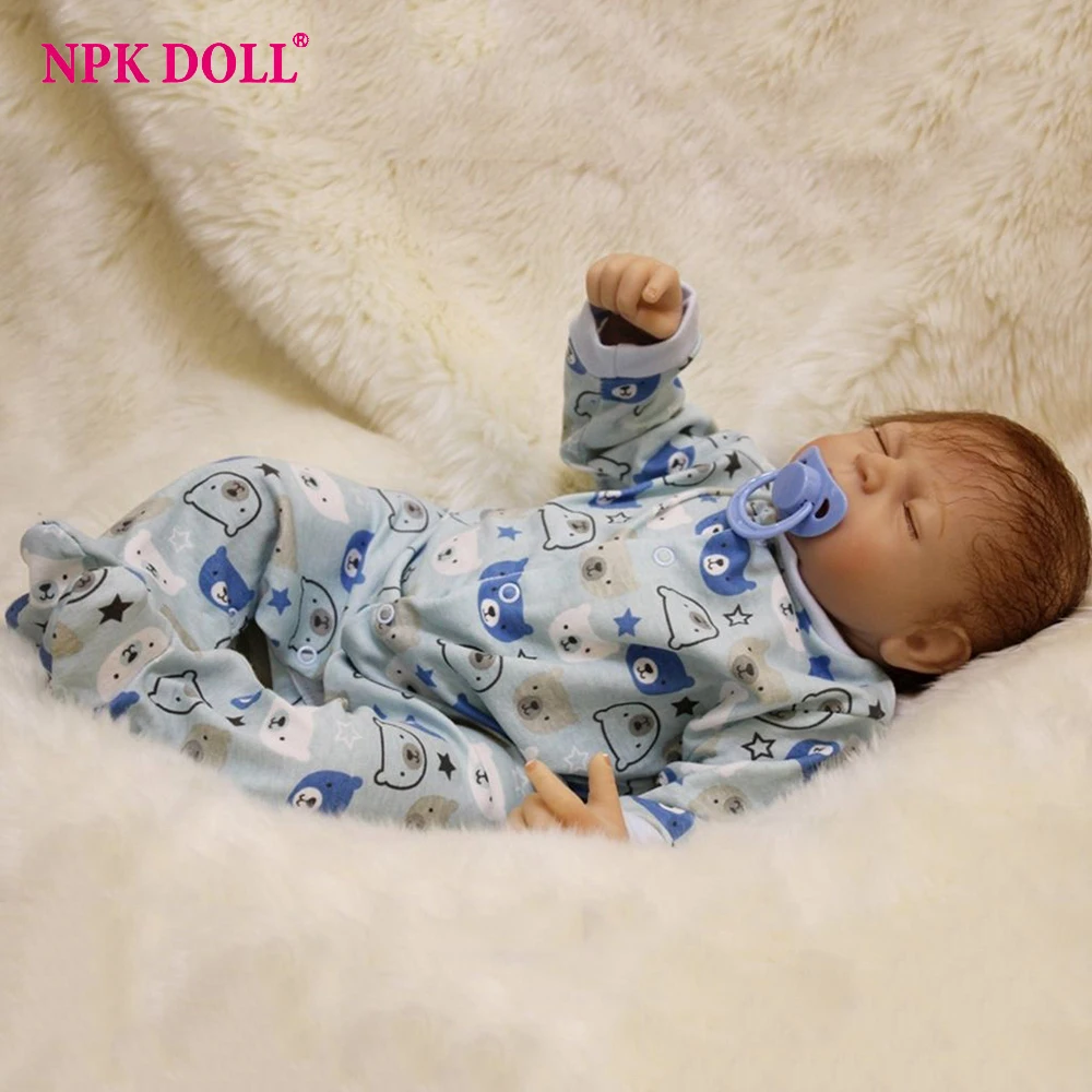 

50cm 20" girl boy doll reborn silicone vinyl children play mate toys bebe gift boneca silicone reborn baby dolls sleeping doll